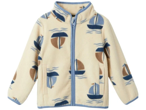 Name It fleecejakke fog med bådprint